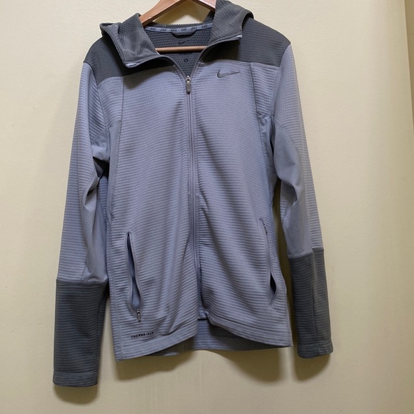 Nike front zipper hoodie grey - Picture 1 of 4